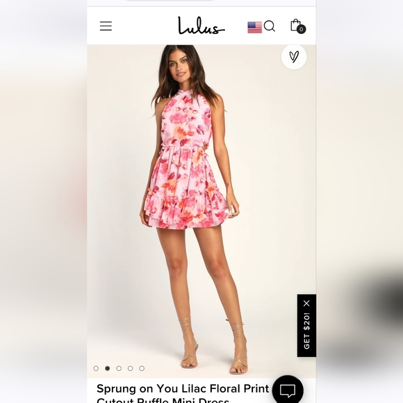 NWT Lulu's Floral Print Mini Dress - Picture 8 of 11